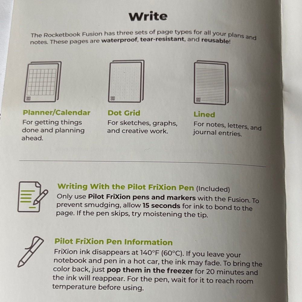 NEW: Rocketbook Fusion Smart Reusable Red Notebook -Standard Size - Picture 4 of 15